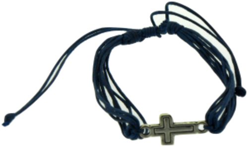 Solid Rock Jewelry 144992 Bracelet Dark Blue Cotton Adjustable Friends