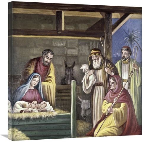 Global Gallery GCS-276716-30-142 30 in. Adoration of the Shepherds Art