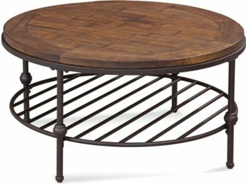 Bassett Mirror 3194-120EC Belgian Luxe Emery Round Cocktail Table,