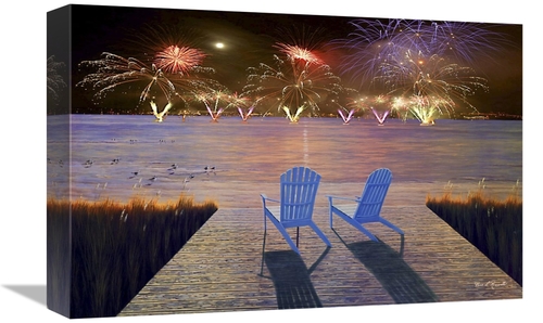 Global Gallery GCS-460435-1218-142 12 x 18 in. Fireworks Over Idle Hou