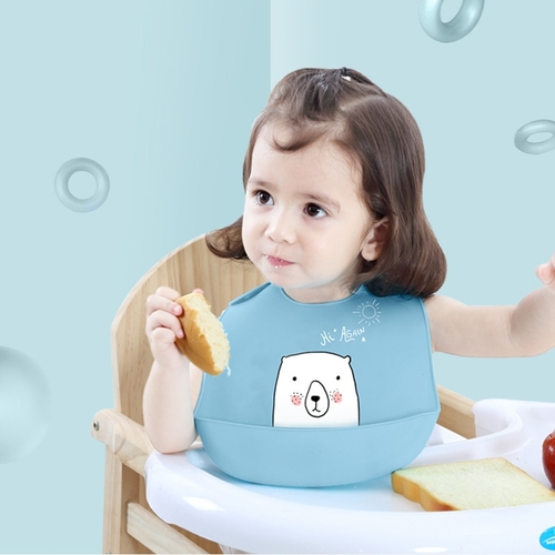 Baby Bibs Waterproof Silicone Feeding Baby Saliva