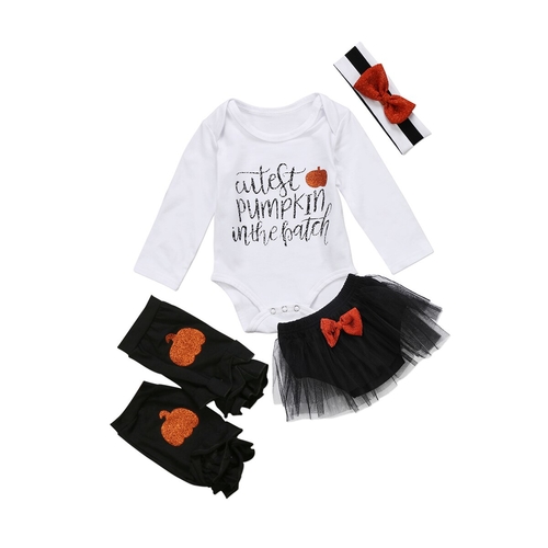 Halloween Infant Kids Baby Girl Clothes Sets Long