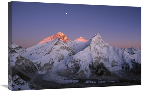 Global Gallery GCS-453532-2030-142 20 x 30 in. Moon Over Summit of Mou