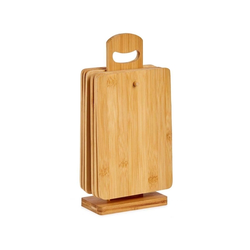 Set Cutting board With support Brown Bamboo (6 Pieces) (21 x 14 x 0,8