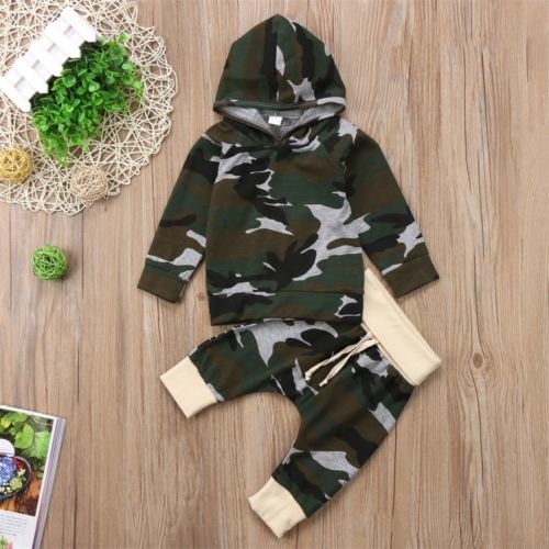 2Pcs Toddler Infant Kid Baby Boys Camouflage