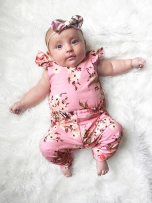 Newborn Baby Girls Romper Sleeveless Jumpsuit