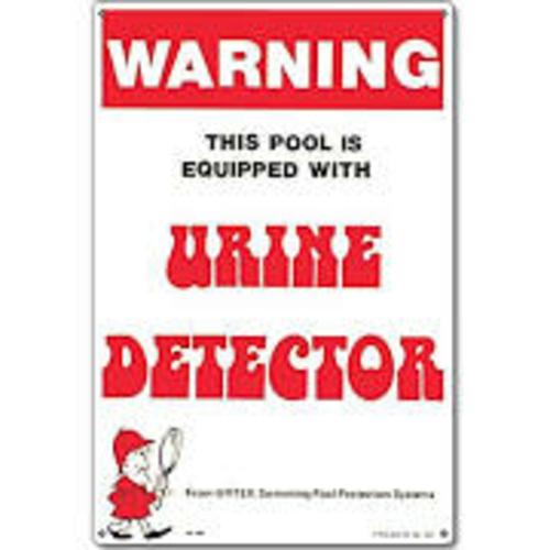 Poolmaster PM41350 Urine Detector Sign for Residential Pools