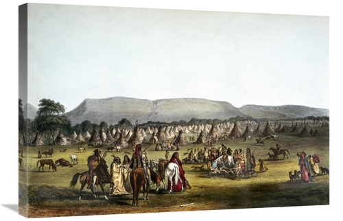 Global Gallery GCS-278535-30-142 30 in. Encampment of Piekann Indians 