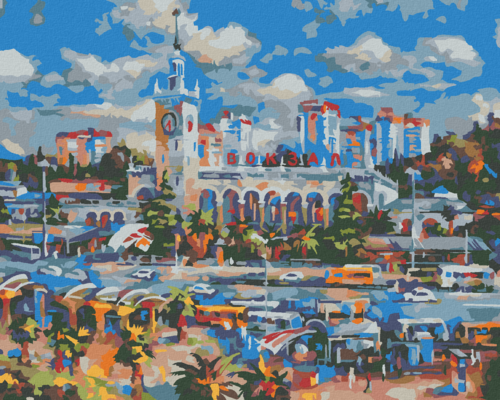 Paint by Numbers - TRAIN STATION IN SOCHI