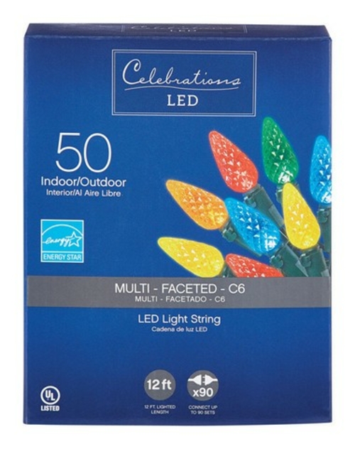 Celebrations 47825-71 C5 Multi-Colored LED 50 Light Set