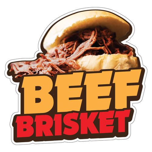 SignMission D-DC-8 Beef Brisket19 8 in. Decal Concession Stand Food Tr