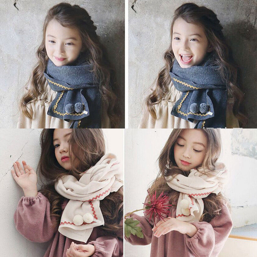 Child Kid Boy Girl Baby Winter Warm Knit Long Neck