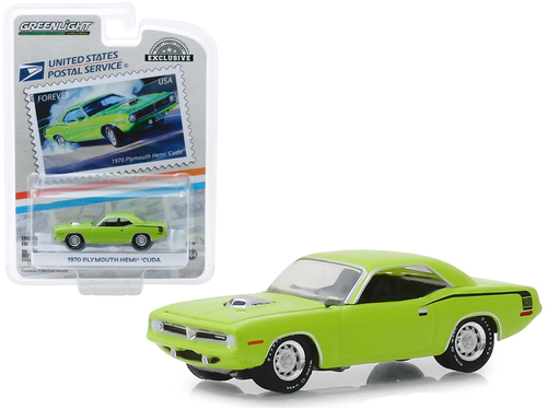 1970 Plymouth HEMI \'Cuda Lime Green \USPS Stamps\" (2013) (United