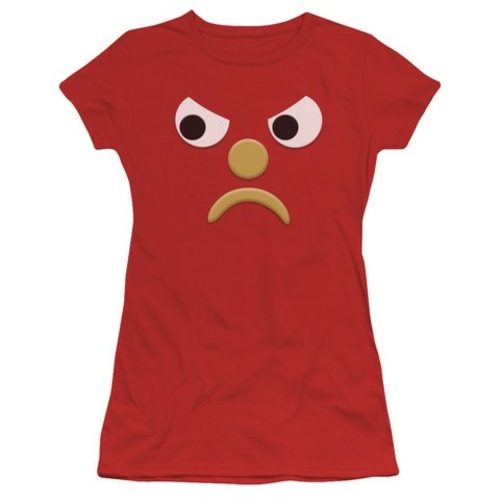 Gumby-Blockhead G Short Sleeve Junior Sheer Tee, Red - 2X