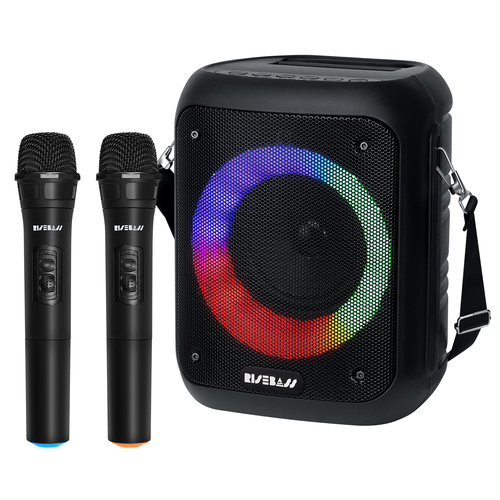 Risebass Karaoke Machine with 2 Wireless Microphones