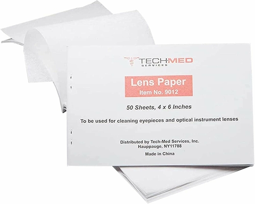 Dukal Pack of 50 Lens Cleaning Paper 4 x 6. Soft, Absorbent Paper.