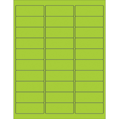 Box Partners LL173GN 2.63 x 1 in. Fluorescent Green Rectangle Laser La