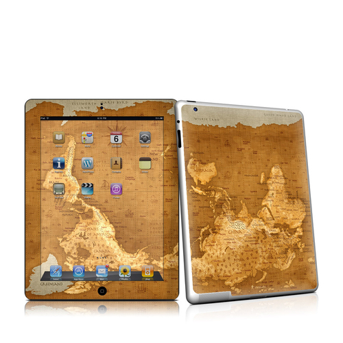 DecalGirl IPD2-UPSIDEDOWNMAP Apple iPad 2 Skin - Upside Down Map