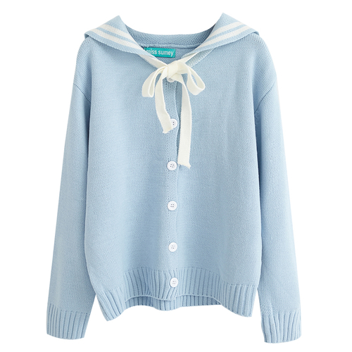 Ladies Loose Outwear Winter Preppy Knitwear