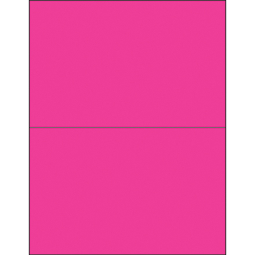 Box Partners LL184PK 8.5 x 5.5 in. Fluorescent Pink Rectangle Laser La