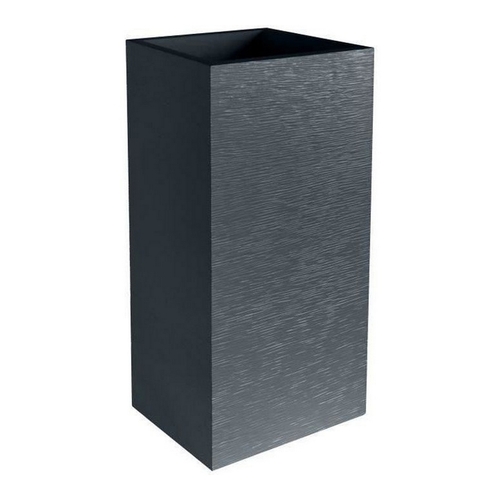 Plant pot EDA Graphit Grey Dark grey Plastic Squared 39,5 x 39,5 x 80