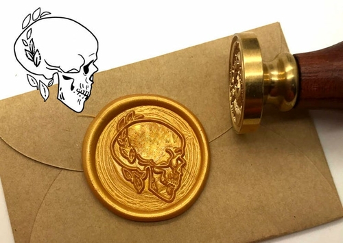 Skull Wax Seal Stamp Kit Wedding Invitation Sealing Wax Stamp 