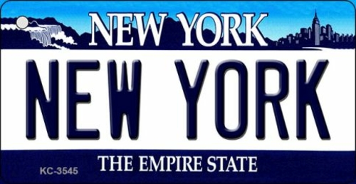 Smart Blonde KC-3545 1.5 x 3 in. New York State License Plate Key Chai