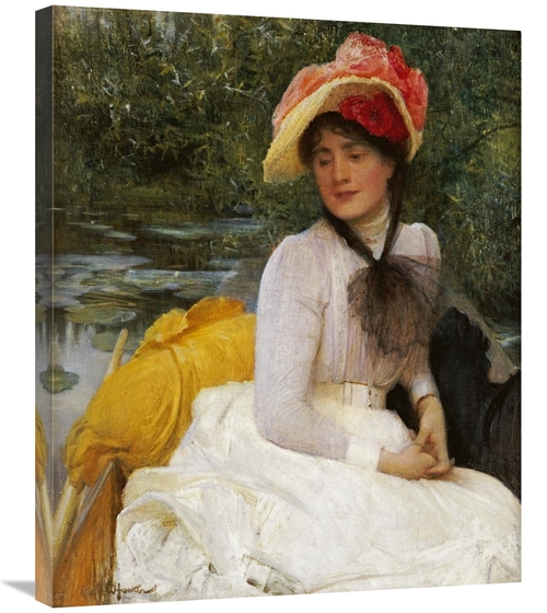 Global Gallery GCS-266472-30-142 30 in. Girl in a Punt Art Print - Art