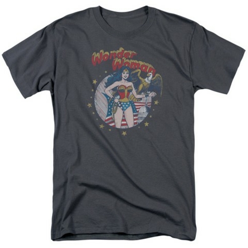 Trevco Jla-At Your Service Short Sleeve Adult 18-1 Tee- Charcoal - XL
