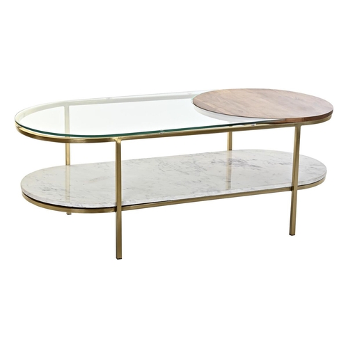 Centre Table DKD Home Decor 116 x 50 x 43 cm Golden Metal Aluminium