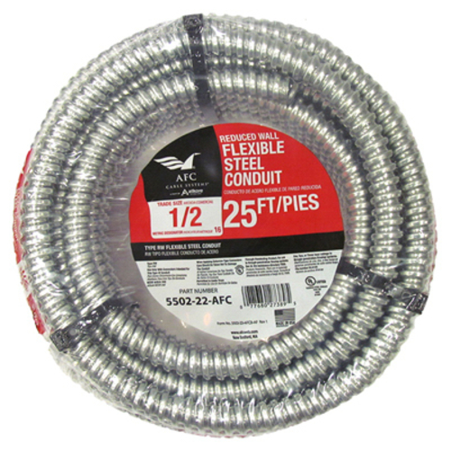 AFC Cable Systems 5502-22-AFC 0.5 in. x 25 ft. Reduced Wall Steel Cond