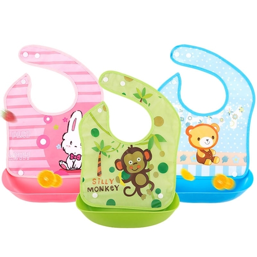 Detachable Baby Bibs EVA Waterproof Feeding Bibs