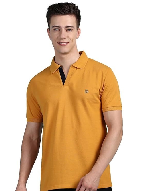 en's Regular Fit Polo Neck Half Sleeve Solid Casual T-Shirt | Polo