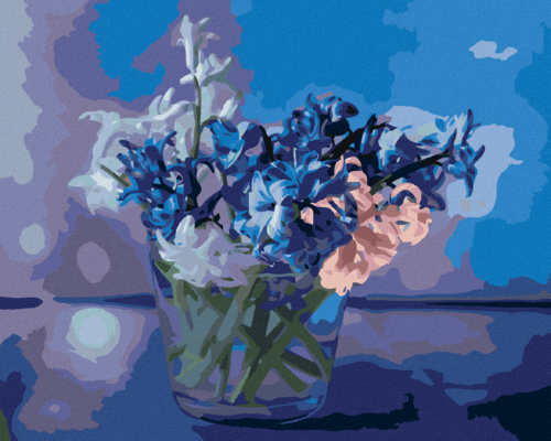 Paint by Numbers - MIX OF SPRING HYACINTHS IN A VASE