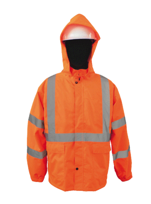 2W 730C-3 XXL 100 Percent Waterproof Rain Jacket - Orange- XX-Large