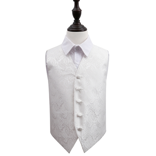 Paisley Waistcoat - Boys - Ivory, 30'