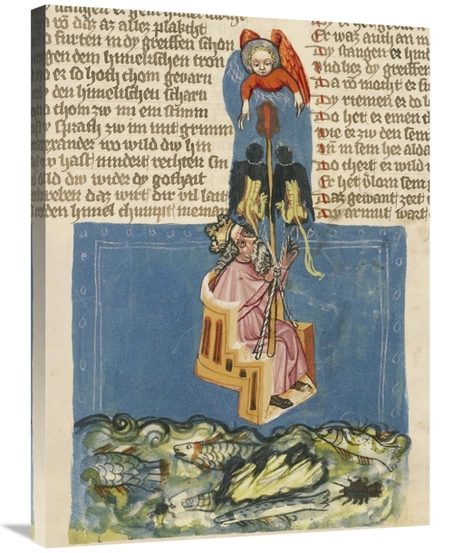 24 x 32 in. Alexander the Great in the Air Art Print - German 15th Cen