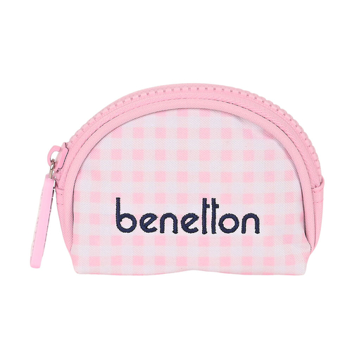 Purse Benetton Vichy Pink (9.5 x 7 x 3 cm)