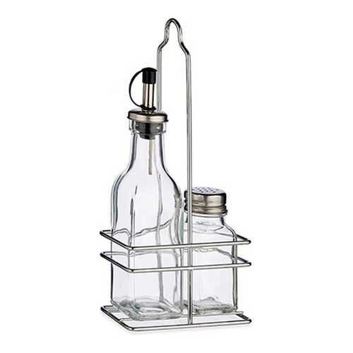 Cruet Glass Stainless steel (6,5 x 23 x 12 cm)