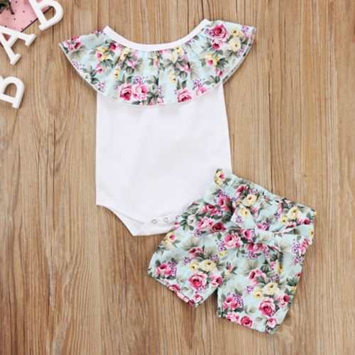 Newborn Infant Baby Girl Sleeveless Bodysuit Tops