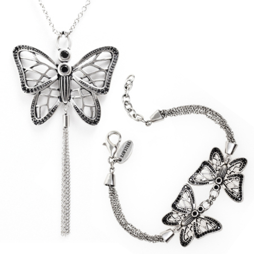 Gossamer Wings Butterfly Necklace & Bracelet Set