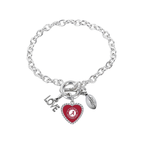 Alabama Crimson Tide Bracelet Charmed Sport Love Football