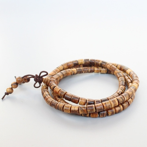 108 Natural Tiger Skin Prayer Beads