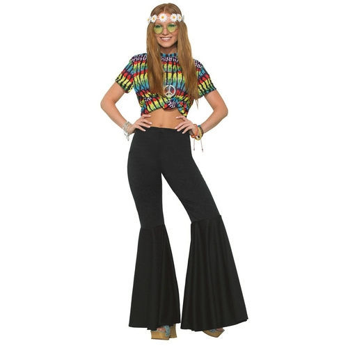 Forum Novelties 277337 Halloween Womens Black Bell Bottom Pants - Stan