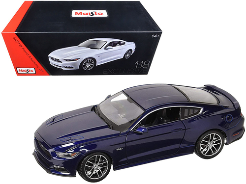 2015 Ford Mustang GT Dark Blue \Exclusive Edition\" 1/18 Diecast Model