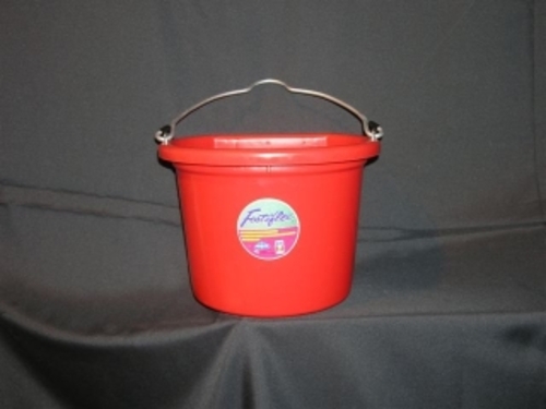 Fortex Industries Flat Back Bucket Red 8 Quart - 1301802