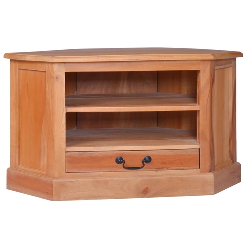 Corner TV Cabinet Solid Mahogany Wood