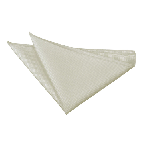 Solid Check Handkerchief - Ivory