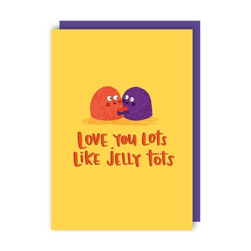 Jelly Tots Love Card (Valentine's, Anniversary) (Pack of 6)