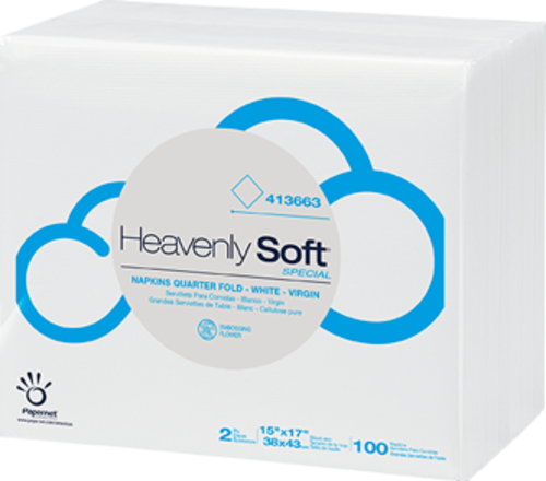 Sofidel 413663 15 x 17 in. Dinner Napkin Paper 1 by 8-Fold Virgin,